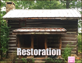 Historic Log Cabin Restoration  Denton, North Carolina